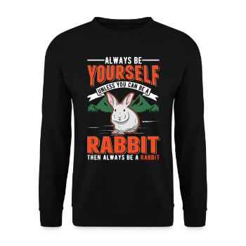 Lapin Lapin Lapin Lapin - Sweat-shirt Unisexe - noir - Devant - Alina (178cm) & Michal (187cm)