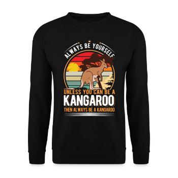 Always be yourself Kangaroo Australia Kangaroo - Unisex Sweatshirt - black - Front - Alina (178cm) & Michal (187cm)