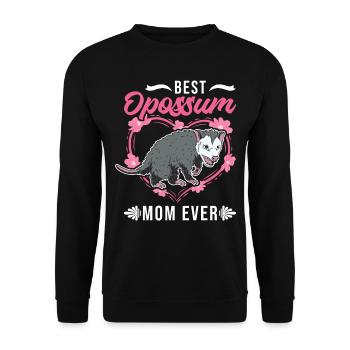 Best Opossum Mom Ever Opossum Mama Beutelratte - Unisex Pullover - Schwarz - Vorne - Alina (178cm) & Michal (187cm)