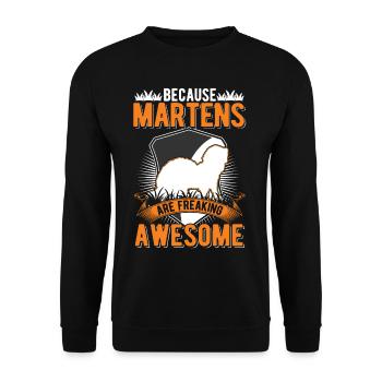 Parce que les Martens sont des Marder géniaux - Sweat-shirt Unisexe - noir - Devant - Alina (178cm) & Michal (187cm)