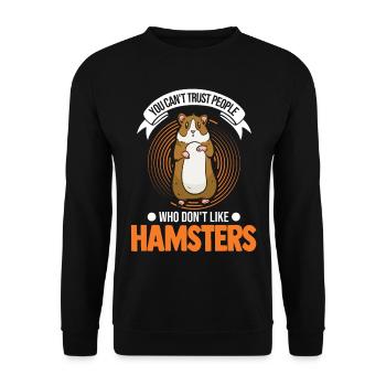 Hamster Cadeau Hamster Doré Hamster - Sweat-shirt Unisexe - noir - Devant - Alina (178cm) & Michal (187cm)