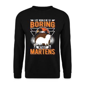 La vie serait si ennuyeuse sans Martens Marder - Sweat-shirt Unisexe - noir - Devant - Alina (178cm) & Michal (187cm)