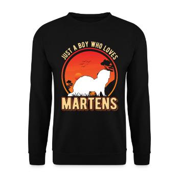 Martre Jeune Vison Blaireau Arbre Martre - Sweat-shirt Unisexe - noir - Devant - Alina (178cm) & Michal (187cm)