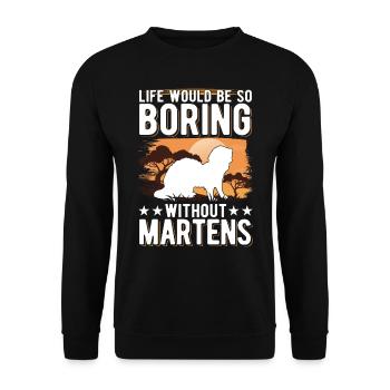 La vie serait si ennuyeuse sans Martens Marder - Sweat-shirt Unisexe - noir - Devant - Alina (178cm) & Michal (187cm)
