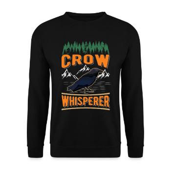 Crows Whisperer Raven Raven Crow Breeder - Unisex Sweatshirt - black - Front - Alina (178cm) & Michal (187cm)