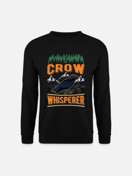 Krähen Flüsterer Rabe Rabenkrähe Krähenzüchter - Unisex Pullover - Schwarz