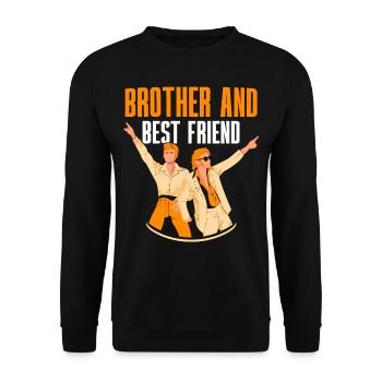 Bruder Und Bester Freund Brüder Freundschaft Team - Unisex Pullover - Schwarz - Vorne - Alina (178cm) & Michal (187cm)