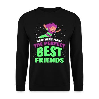 Les frères sont le meilleur ami parfait - Sweat-shirt Unisexe - noir - Devant - Alina (178cm) & Michal (187cm)