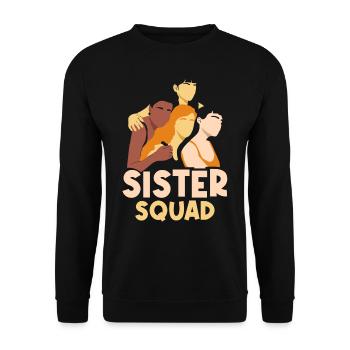 Schwestern Team Freund Freundschaft Schwester - Unisex Pullover - Schwarz - Vorne - Alina (178cm) & Michal (187cm)