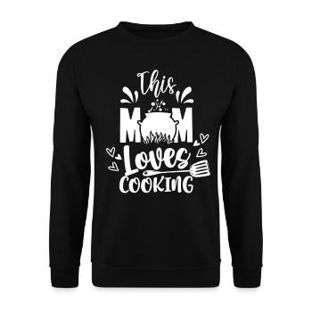 Cette mère adore cuisiner chef maman cuisinière - Sweat-shirt Unisexe - noir - Devant - Alina (178cm) & Michal (187cm)