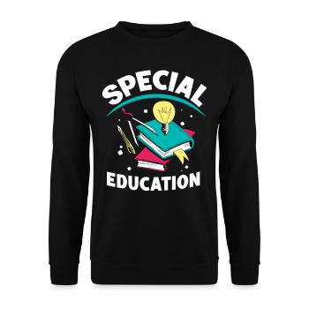 Sonderpädagogik Lehrer Beruf Sonderpädagoge - Unisex Pullover - Schwarz - Vorne - Alina (178cm) & Michal (187cm)
