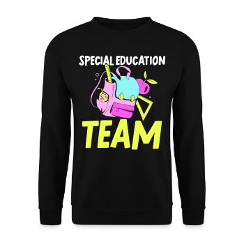 Équipe d’éducation de l’enfance en difficulté Profession d’enseignant en éducation de l’enfance en difficulté - Sweat-shirt Unisexe - noir - Devant - Alina (178cm) & Michal (187cm)