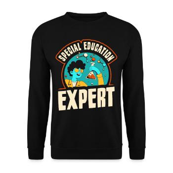Enseignante spécialisée en éducation de l’enfance en difficulté - Sweat-shirt Unisexe - noir - Devant - Alina (178cm) & Michal (187cm)