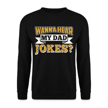 Papa Blague Papa Blague Blague Père - Sweat-shirt Unisexe - noir - Devant - Alina (178cm) & Michal (187cm)