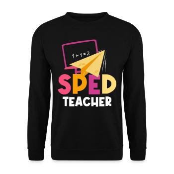 Enseignante en éducation de l’enfance en difficulté Profession de l’éducation de l’enfance en difficulté - Sweat-shirt Unisexe - noir - Devant - Alina (178cm) & Michal (187cm)
