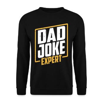 Papa Blague Papa Blagues Père - Sweat-shirt Unisexe - noir - Devant - Alina (178cm) & Michal (187cm)