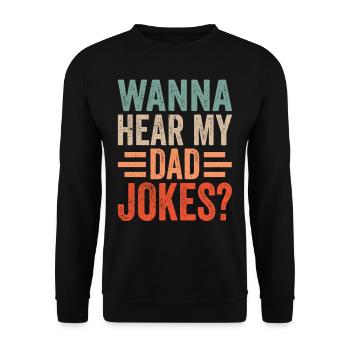 Papa Blague Papa Blague Père Blagues - Sweat-shirt Unisexe - noir - Devant - Alina (178cm) & Michal (187cm)