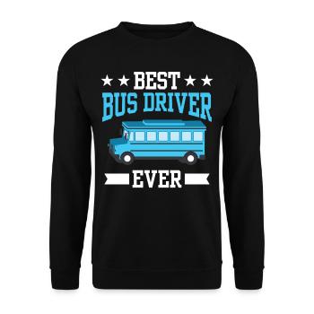 Bester Busfahrer Aller Zeiten Busfahren Reisebus - Unisex Pullover - Schwarz - Vorne - Alina (178cm) & Michal (187cm)
