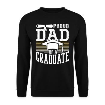 Fier père d’un diplôme d’études supérieures - Sweat-shirt Unisexe - noir - Devant - Alina (178cm) & Michal (187cm)