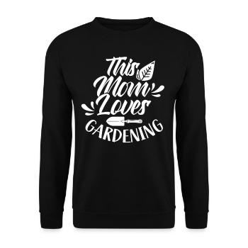 This Mom Loves Garden Mom - Unisex Sweatshirt - black - Front - Alina (178cm) & Michal (187cm)