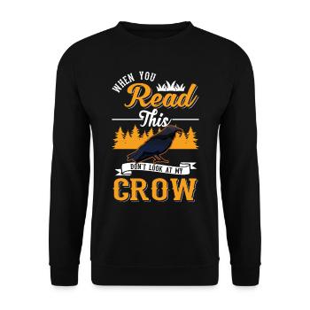 Crow Raven Raven Crow Keeping Crow Breeder - Unisex Sweatshirt - black - Front - Alina (178cm) & Michal (187cm)