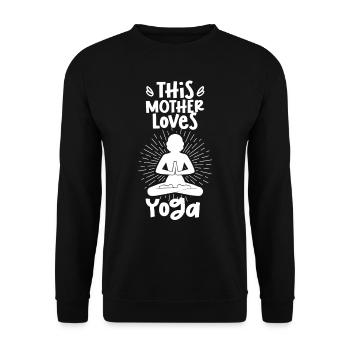 Cette mère aime le yoga maman maman passe-temps - Sweat-shirt Unisexe - noir - Devant - Alina (178cm) & Michal (187cm)