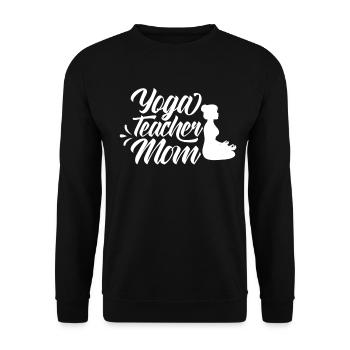 Yoga Lehrerin Mama Yogalehrerin Hobby Mami Mutter - Unisex Pullover - Schwarz - Vorne - Alina (178cm) & Michal (187cm)