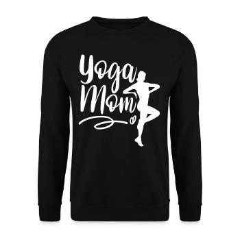 Yoga Mama Mami Hobby Mère - Sweat-shirt Unisexe - noir - Devant - Alina (178cm) & Michal (187cm)