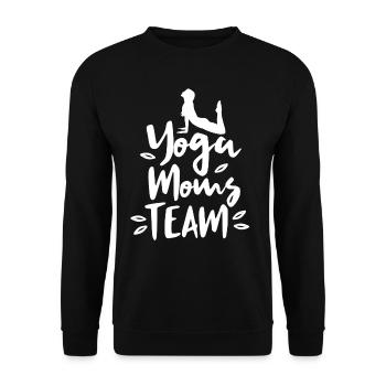 Yoga Mütter Team Mutter Hobby Mama Mami - Unisex Pullover - Schwarz - Vorne - Alina (178cm) & Michal (187cm)