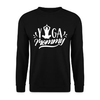 Yoga MomMy MomMy Hobby - Unisex Sweatshirt - black - Front - Alina (178cm) & Michal (187cm)