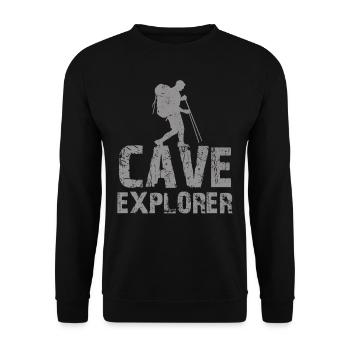 Speleologist Caving Cave Cave - Unisex Sweatshirt - black - Front - Alina (178cm) & Michal (187cm)