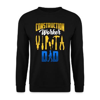 Bauarbeiter Vater Bau Team Baustelle Teamwork - Unisex Pullover - Schwarz - Vorne - Alina (178cm) & Michal (187cm)