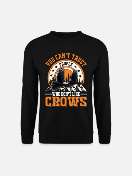 Krähe Rabe Rabenkrähe Krähenhaltung Krähenzüchter - Unisex Pullover - Schwarz