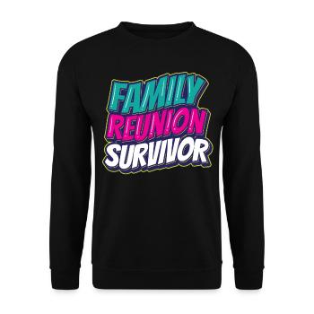 Überlebender Eines Familientreffens Familie Team - Unisex Pullover - Schwarz - Vorne - Alina (178cm) & Michal (187cm)