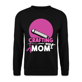 Crafts Mom Craft Mother Hobbyist - Unisex Sweatshirt - black - Front - Alina (178cm) & Michal (187cm)