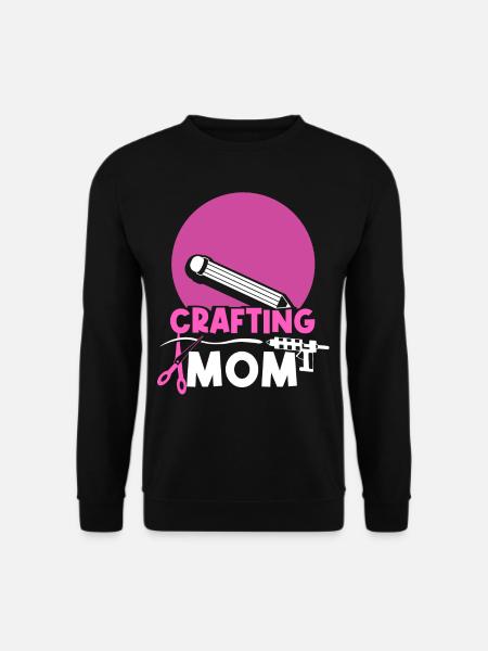 Basteln Mama Bastel Mutter Bastler - Unisex Pullover - Schwarz