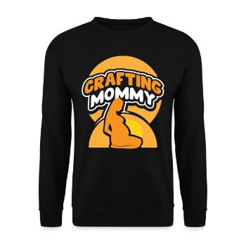 Craft Mom Crafts Mother Hobbyist - Unisex Sweatshirt - black - Front - Alina (178cm) & Michal (187cm)