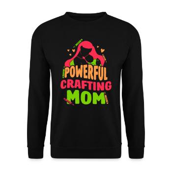 Tolle Basteln Mama Bastler Bastel Mutter - Unisex Pullover - Schwarz - Vorne - Alina (178cm) & Michal (187cm)