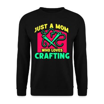 Nur Eine Mutter Die Das Basteln Liebt Mama Bastel - Unisex Pullover - Schwarz - Vorne - Alina (178cm) & Michal (187cm)