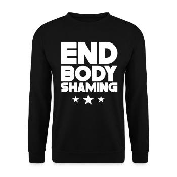 Body Shaming Quitting Annoyance Stop Body shaming - Unisex Sweatshirt - black - Front - Alina (178cm) & Michal (187cm)