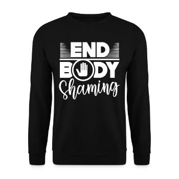 Body Shaming Quitting Body shaming Annoyance Stop - Unisex Sweatshirt - black - Front - Alina (178cm) & Michal (187cm)