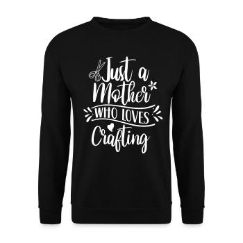 Nur Eine Mutter Die Das Basteln Liebt Mama Bastel - Unisex Pullover - Schwarz - Vorne - Alina (178cm) & Michal (187cm)