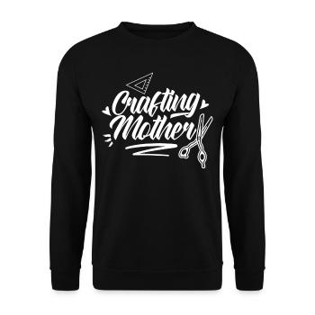 Crafting Mother Hobbyists Crafting Mom - Unisex Sweatshirt - black - Front - Alina (178cm) & Michal (187cm)