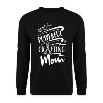 Tolle Basteln Mama Bastel Mutter Bastler - Unisex Pullover - Schwarz - Vorne - Alina (178cm) & Michal (187cm)
