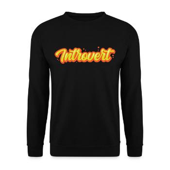Introverted Shy Introverted Sarcasm - Unisex Sweatshirt - black - Front - Alina (178cm) & Michal (187cm)