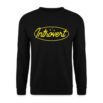Introverts Introverted Shy Sarcasm - Unisex Sweatshirt - black - Front - Alina (178cm) & Michal (187cm)