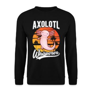 Axolotl Flüsterer Axolotl Whisperer - Sweat-shirt Unisexe - noir - Devant - Alina (178cm) & Michal (187cm)