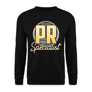 PR Specialist Job Public Relations Profession - Unisex Sweatshirt - black - Front - Alina (178cm) & Michal (187cm)