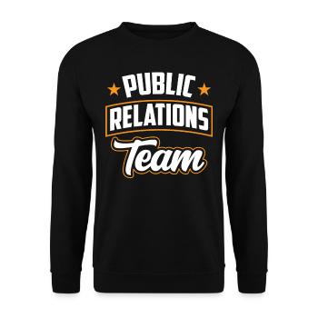 Team Öffentlichkeitsarbeit Public Relations Job PR - Unisex Sweatshirt - black - Front - Alina (178cm) & Michal (187cm)