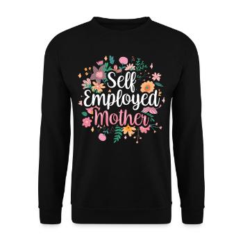 Self-employed mother Self-employed freelancer - Unisex Sweatshirt - black - Front - Alina (178cm) & Michal (187cm)